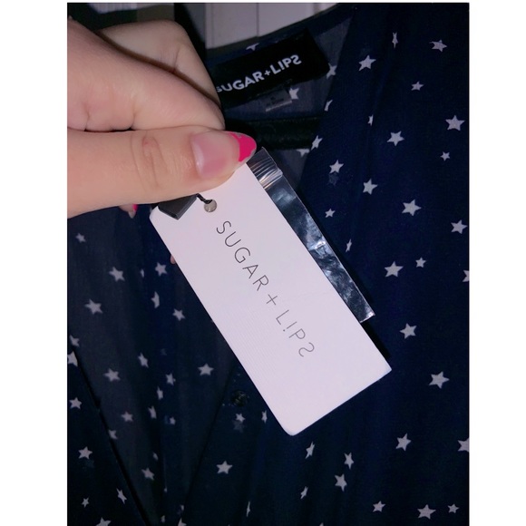 Sugarlips Babygirl Star Print Romper in Blue —NWT - Picture 12 of 16